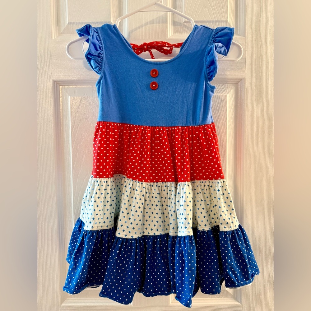 Eleanor Rose Red White and Blue Dress Size 6/7